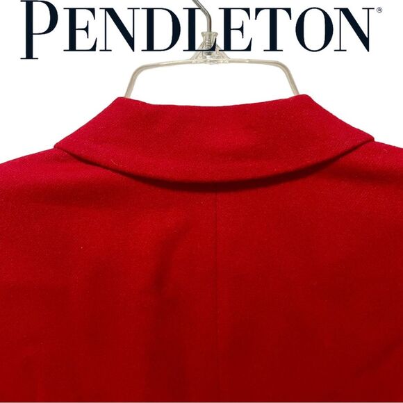 Pendleton Vintage 100% Virgin Wool Blazer Suit Jacket Made in USA Red Womens 8 - Picture 10 of 16